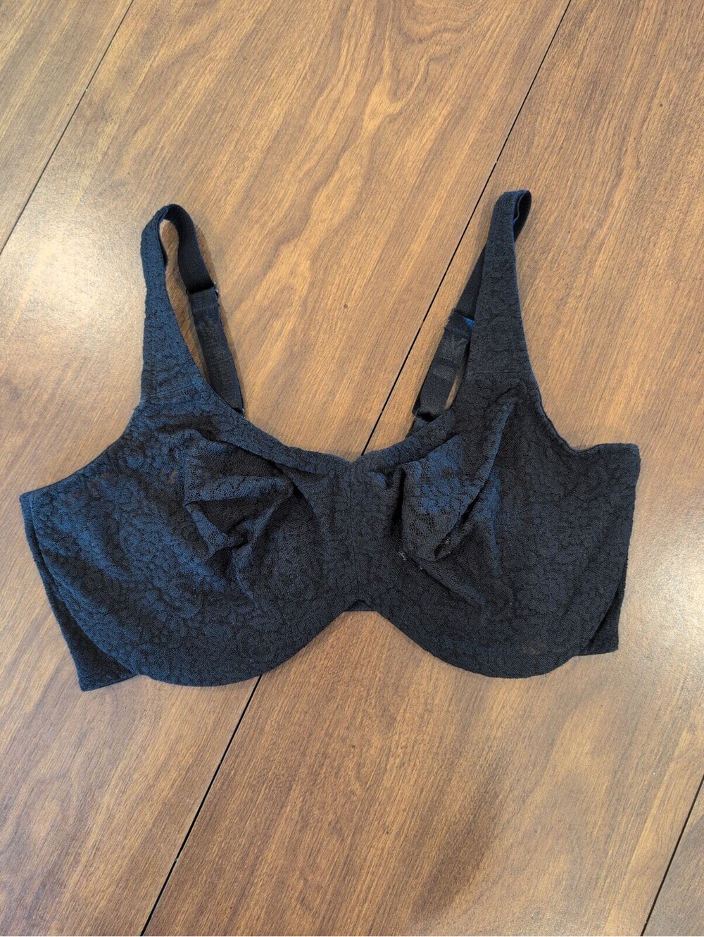 Wacoal  Bra Womens 36 DD Full Figure Halo Lace Black 65547